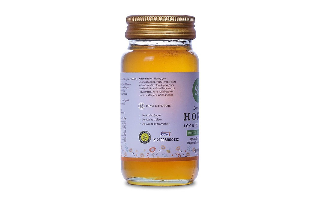 Savayav Extracted Honey 100% Natural    Glass Jar  200 grams